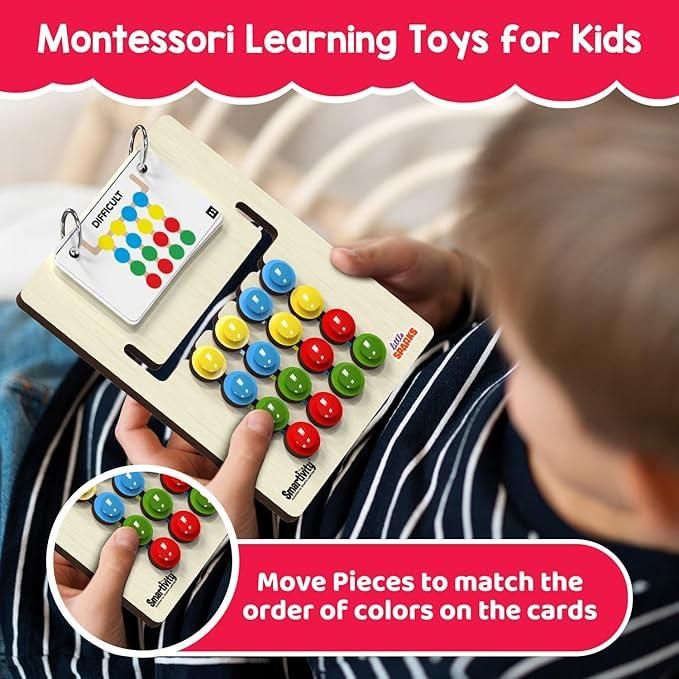 Colour Coder - Kids Montessori Slide Puzzle Game Color & Pattern Matching Learning Toys for Kids